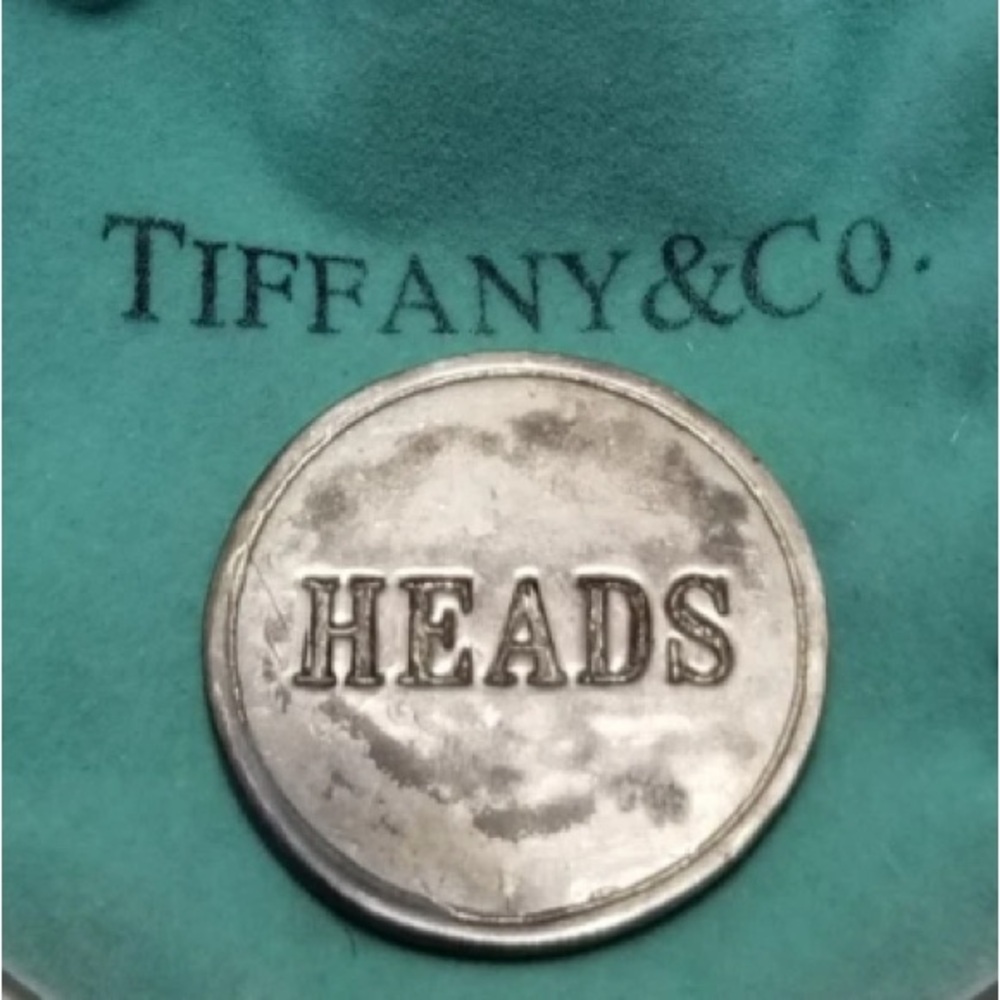 Authentic Rare Vintage Tiffany & Co. 925 Sterling Silver Heads & Tails Coin